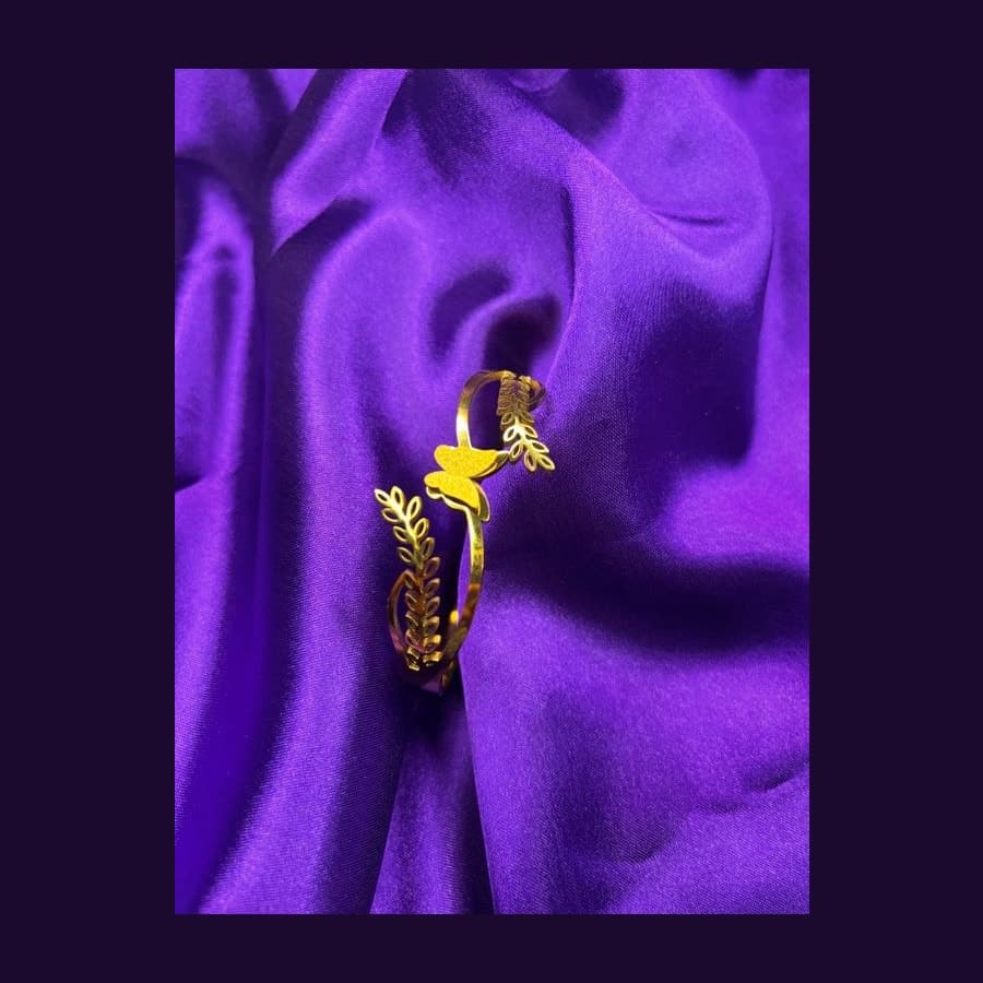 Butterfly Leaf Adjustable Ring