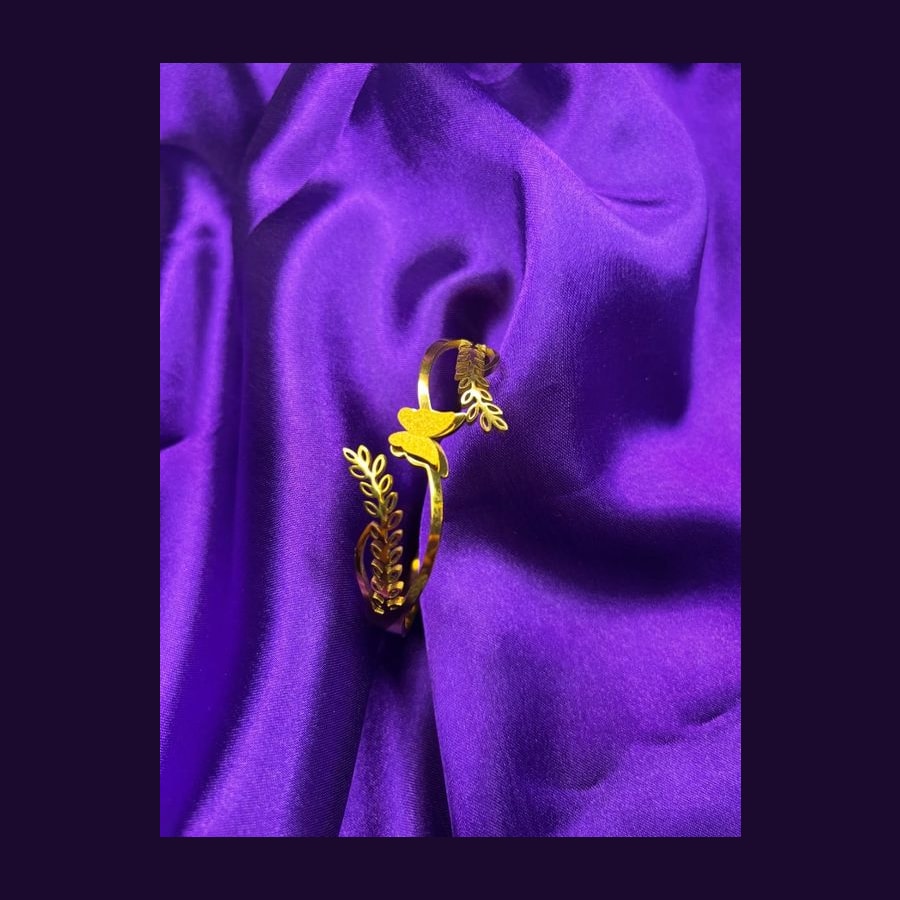 Butterfly Leaf Adjustable Ring